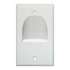 OSD Audio Inverted Pass Through Wall Plate Single Gang Ivory - Cable Management Wall Cover