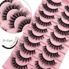 SISIYDY Fluffy Lashes Natural Look 3D 16mm Thick Wispies Short