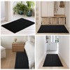 TYUU Black Bathroom Rug, Waffle Bath Mat Non Slip Washable