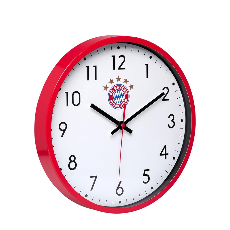 FC Bayern München Logo Wall Clock Red / White