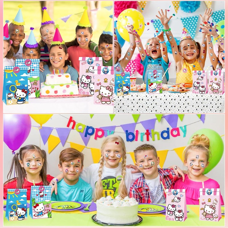 KEVRDRT Kitty Children's Birthday Party Bags, Party Set Birthday, Kitty