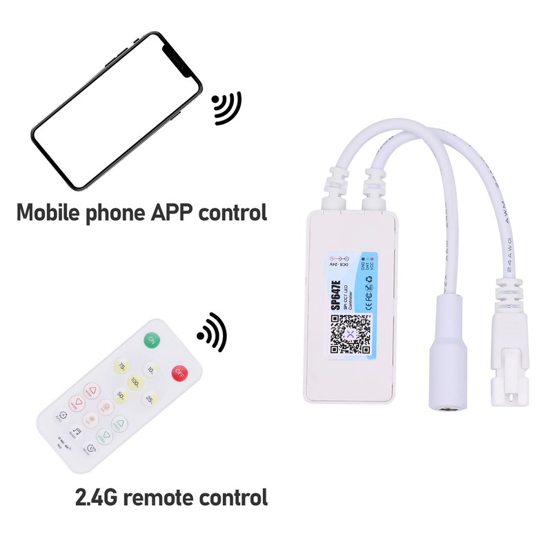GOMING DC 5V-24V SP647E SPI CCT LED Controller Supports Mobile