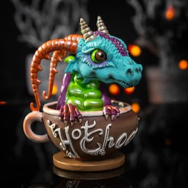Pacific Giftware Ruth Thompson HOT Chocolate with Rupert Drinking Dragon Series