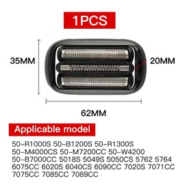 Xiciki Shaving Head for Braun 53B, Replacement Shaving Heads, Compatible with Series 5 Shaving Head, for Series 6 Shaving Head 50-R1000S, 50-B1200S, 50-B1300S, 50-R1320S, 6075CC, 6020S, 6040CS,