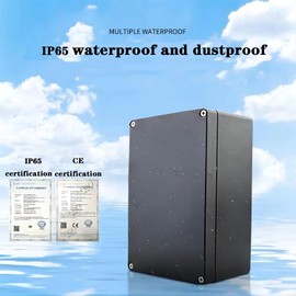 WUTUSENT 7.8"x 4.7"x 2.9" Project Box ABS Plastic IP65 Waterproof Dustproof Electrical Junction Box Outdoor Enclosure for Electronics Black
