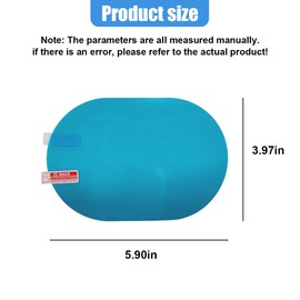 GAOLAOSY Car Rearview Mirror Film, Anti-Glare Auto Side Rearview Mirrors Rainproof Film, HD Clear Anti-scratch Car Protective Membrane, Vehicle Waterproof Mirror Accessories for Safe Driving (4PCS)