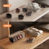 YUNEASELF Acrylic Belt Organizer Holder for Closet with Dust Cover