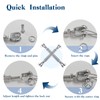 Jaw & Jaw Turnbuckle, Sunxer Tool Turnbuckles 304 Stainless Steel