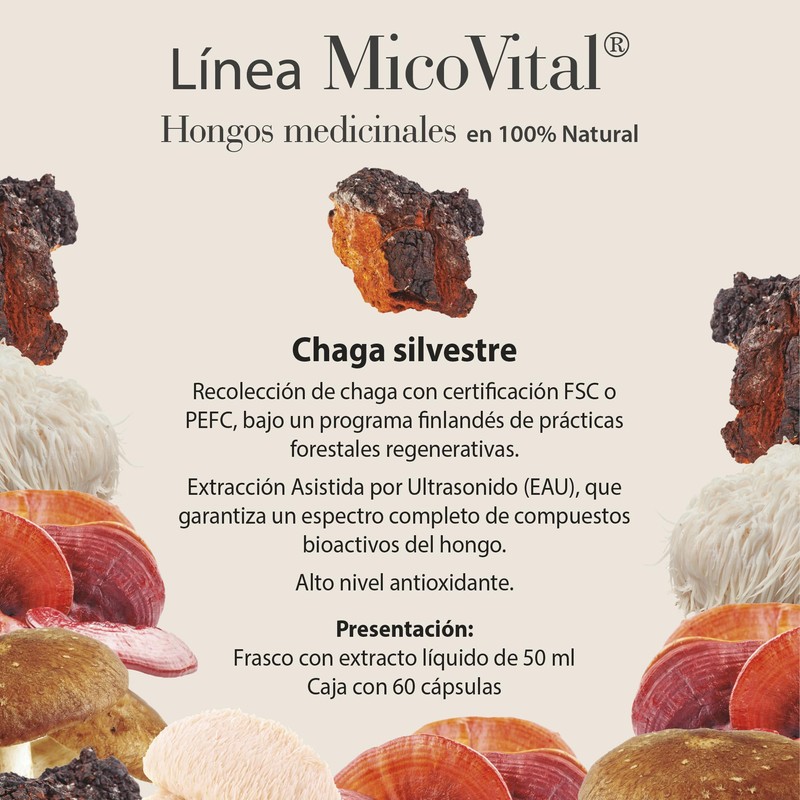 100% Natural Micovital® Chaga Liquid, 50 ml