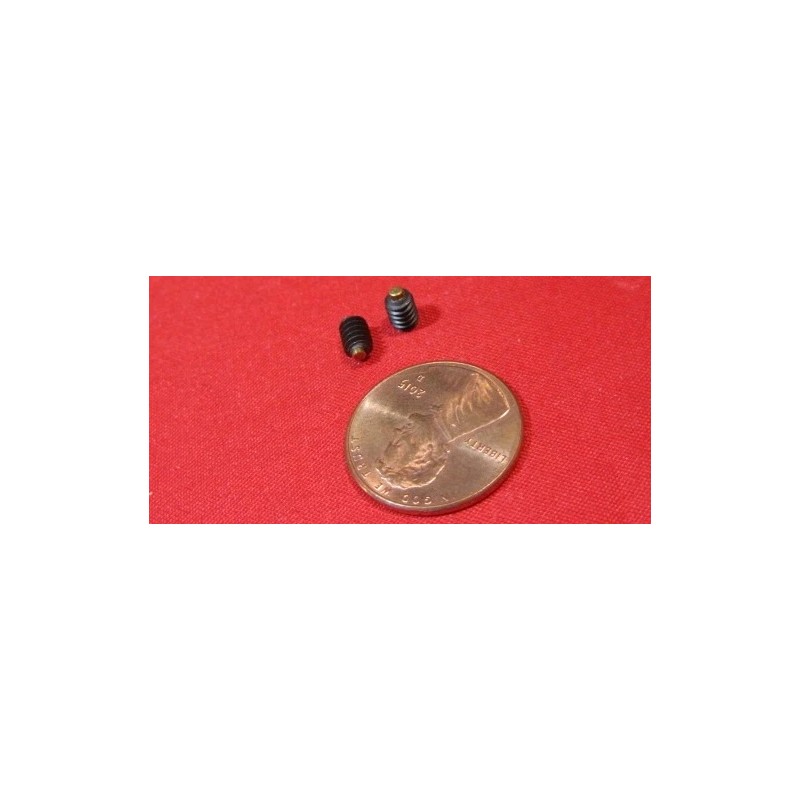 Kmac Alloy Steel Set Screws, Brass Tip, 6-32 x 3/16"