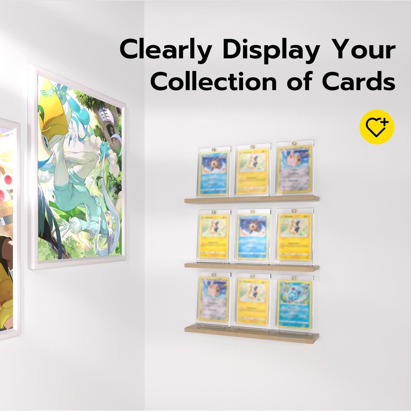 Mcbazel 35PT Magnetic Card Holder,Magnetic Trading Card Holders(Box of 10),Game