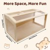 Large Hamster Cage,Transparent Habitat with Openable Top,40x20x20 Inch