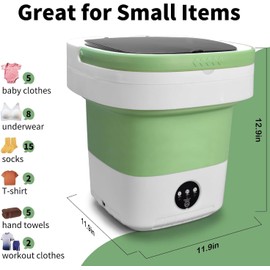 Portable Washing Machine, 16L Upgraded Mini Washer with Spin Basket Laundry Machine, 3 Cleaning Modes Suitable for Small Clothes, Foldable Design Ideal for Apartment, Home and Hotel