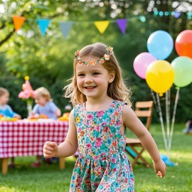 ZSDRTYU Flower Crown, 10 pcs Flower Garland Assorted Colored Flower Headband Fairy Headband, Flower Girl Headpiece Fairy Flower Crown For Wedding Festival Vacation Fairy Party Photography Props