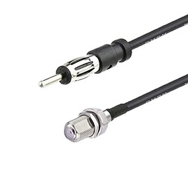 supmory F to AM/FM Adapter RG174 Coax Cable 12 inches Pigtail Jumper RF coaxial Cable for Radio Antenna