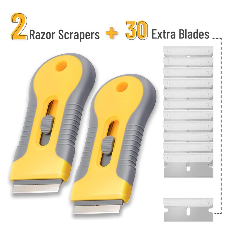 Bates- Razor Blade Scraper, 2 Pack, Razor Scraper Set with
