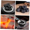 Outanaya Fireplace Charcoal Tablets Odourless Bamboo Charcoal for Grilling Camping