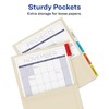 Avery Insertable Dividers with Pockets, 5 Tab Dividers for 3