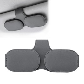 Doyime Sunglasses Holder Car Eyeglass Holder Sunglasses Clip for Car Sunglasses Frame Leather Sunglasses Clip Glasses Holder Sunglasses Clip Leather Look Easy Installation Car Storage Car Glasses Car