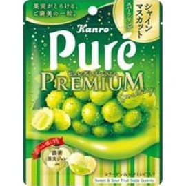 Kanro Pure Gumi Premium Shine Muscat Sparkling 1.9 oz (54 g) x 6 Bags