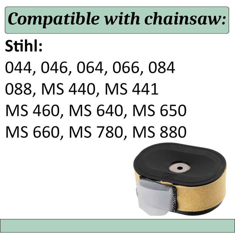 AERZETIX - C73038 - Air Filter for Chainsaw - Compatible
