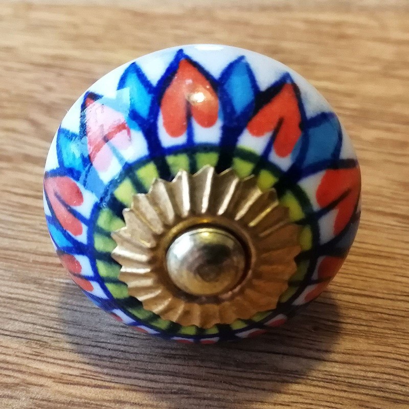 Freak Scene Ceramic Door knob Shabby Chic - Flower 06