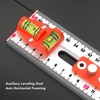 Woodworking Ruler Scribing Tool 2 In 1 Multifunctional Aluminum Alloy