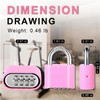 DELSWIN 4-Digit Combination Lock Outdoor Padlock - Heavy Duty Locker