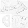 Operitacx 180 Degree Plastic Protractor Math Circle Drawing Tool School