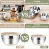 Umite Chef Mixing Bowls with Airtight Lids, 6 piece Stainless