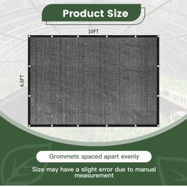 [WindscreenSupplyCo] 55% 6.5 x 10 FT Shade Cloth Sun Shade Net with Grommets Sunblock Mesh Tarp for Garden Plants Cover Greenhouse and Patio