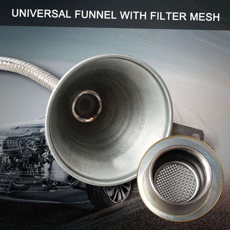 Metal Funnel Flexible 24.8inch for Car and Motorcycle Emergency Refueling