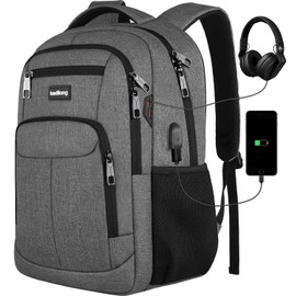 kadilong School Backpacks for Men Teen Boys,Laptop Backpack College Bookbag Computer Bag for Work Business Middle High School with USB Port Fits 15.6 Inch Laptop