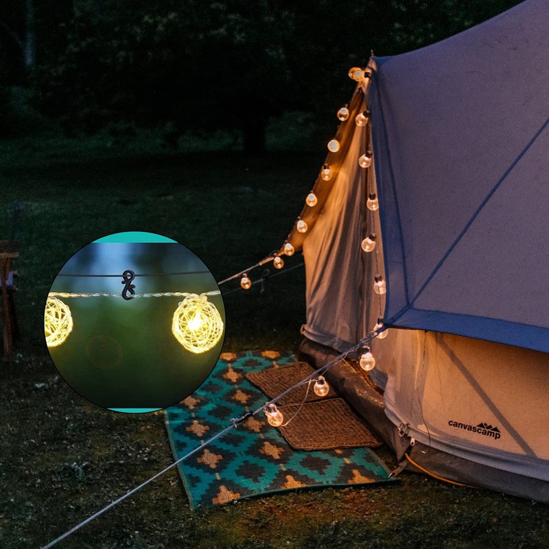 100 PCS Gutter Hooks Plastic Light String Hooks Black S