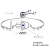 LSxAB Evil Eye Fatima Hamsa Hand Bracelet for Women Amulet