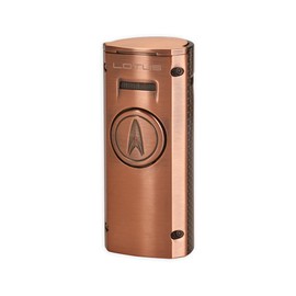 Lotus Minister Quad Flame Table Top Torch Lighter (Copper & Carbon Fiber)
