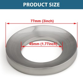 Midanya Bathroom Vessel Sink Mounting Ring - Solid Brass Base and Gasket for Glass Sink, Brushed Nickel