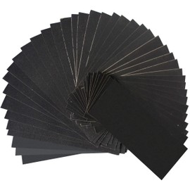 Aewio Sandpaper, Sandpaper, Water Resistant Paper, Abrasive Paper, Woodworking Paper for Polishing (120, 150, 180, 240, 320, 400, 600, 800, 5 each) (40 Sheets #120 - #800)