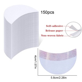 Pack of 150 Eyeshadow Gel Pads, Eye Makeup Stickers, Patches, Eyeshadow Stencils to Prevent Eyelash Extension Tinting and Lip Makeup Residue