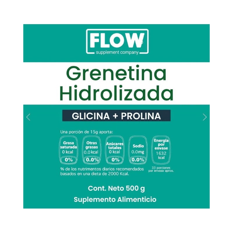 FLOW Grenetina Hidrolizada con 500 gr FLOW FLOWGRENETINA