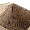 Seagrass Square Tissue Box Cover Woven Napkin Holder Decorative for