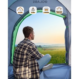 Golabs Truck Bed Tent for 5-6.5 Ft Bed, 5-Minute Easy Setup by Pre-Assembled Design, Waterproof PU2000mm, 2-Person Portable with Extra Rainfly Cover for Camping & Outdoor, Includes Storage Bag Blue