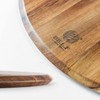 BILL.F Wood Pizza Peel 16 Inch,16" Acacia Wood Round Cutting