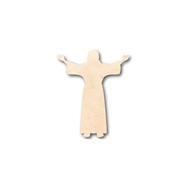 Unfinished Wood Jesus Preaching Shape Easter Christian Craft up to 46" DIY 3" / 1/8"