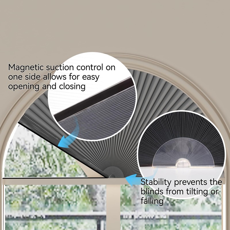 Half Circle Window Shade Arch Window Cellular Blackout Shades Cordless