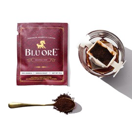 Blu Ore Premium Vietnamese Coffee - Single Serve Pour Over (8 Pack) - 100% Arabica Drip Bag Coffee, Eco-Friendly Filter, Travel Friendly, No Preservatives - Medium Roast