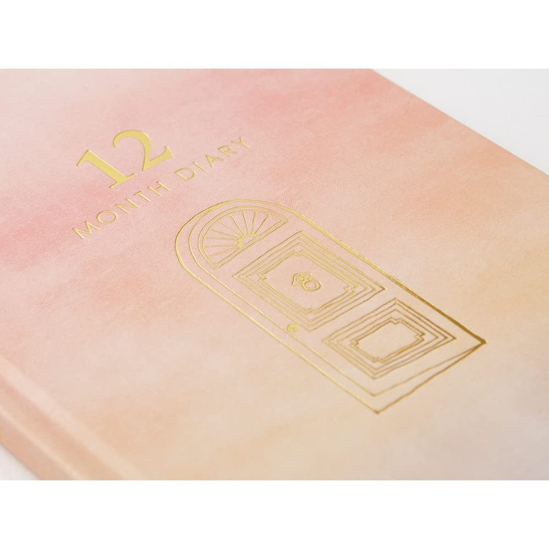 DESIGNPHIL Midori 12898006 Diary, 12 Month Consecutive Door, Pink