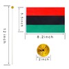 WXTWK 12 Pack Afro American Desk Flag Small Mini Pan