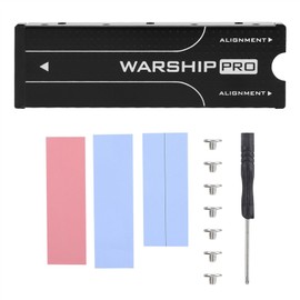 NGFF M.2 Double sided SSD Heatsink Water Cooling HDD Thermal Conductivity Cooler (Black)