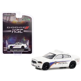 DCD 2014 Dodge Charger White 1/64 Scale Diecast Model Car Hobby Exclusive 'Kennedy Space Center (KSC)' Security Patrol Series